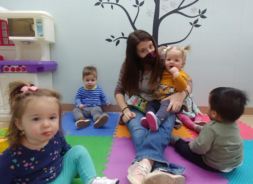 Children in the Nursery at Pine Ridge